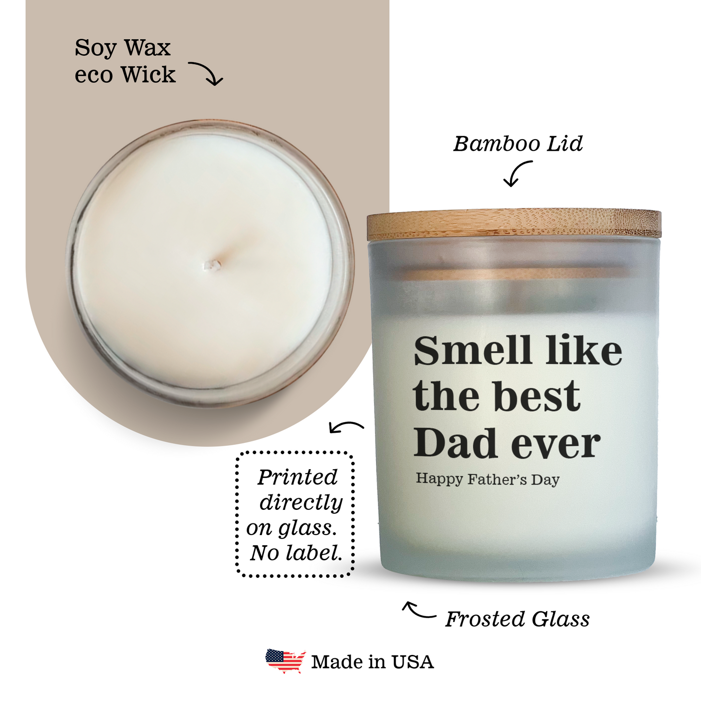 Smell Like The Best Dad Eve Father's Day Candle Gift