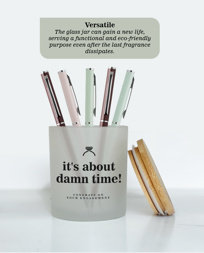 It's About Damn Time! Custom Text Candle