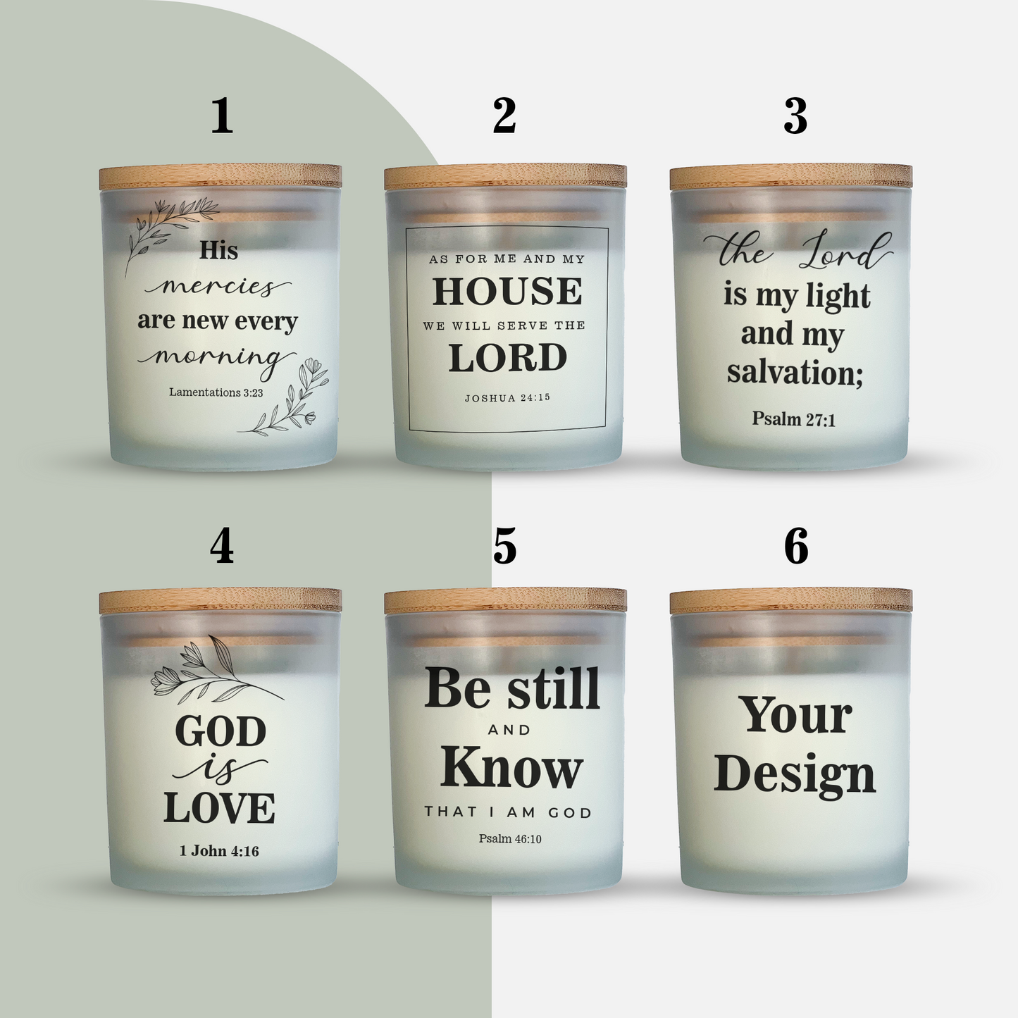 Bible Verse Soy Candles Favors - Scripture Candle, Christian Candle