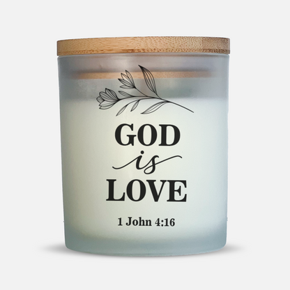 1 John 4:16  |  God is love - Bible Verse Candle