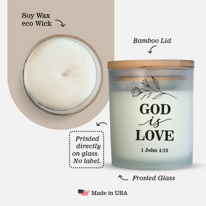 1 John 4:16  |  God is love - Bible Verse Candle