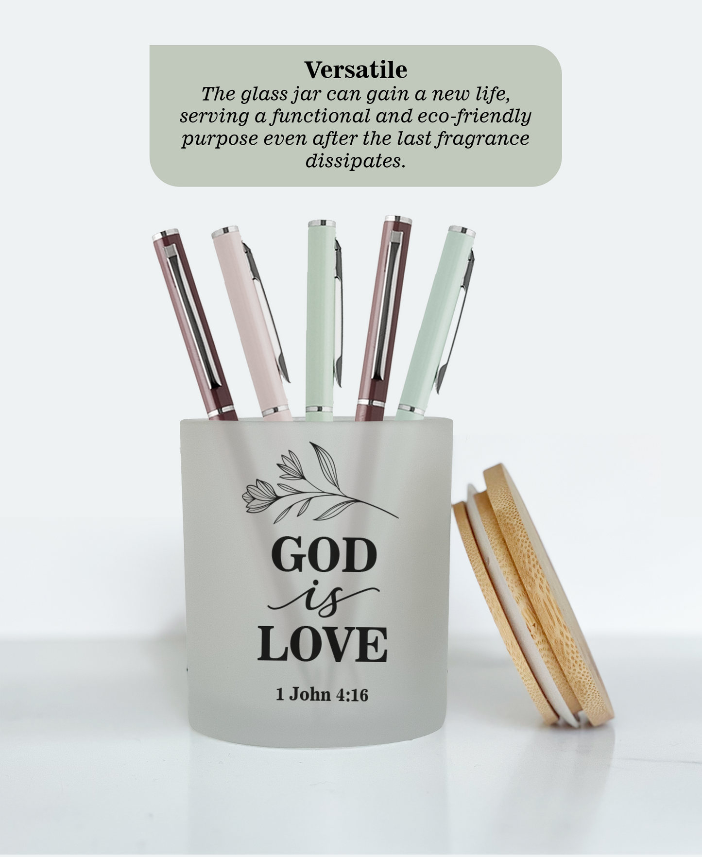 1 John 4:16  |  God is love - Bible Verse Candle