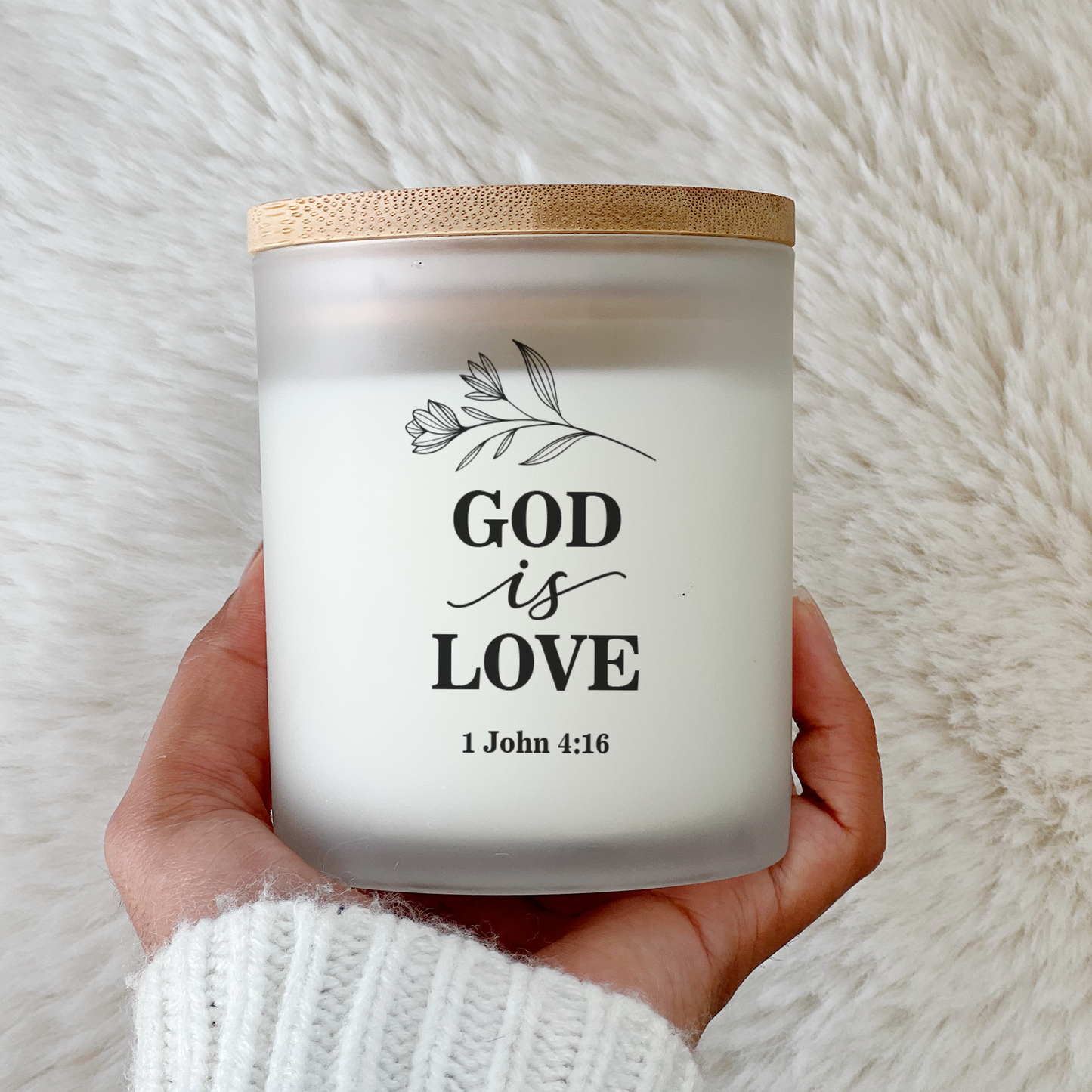 1 John 4:16  |  God is love - Bible Verse Candle