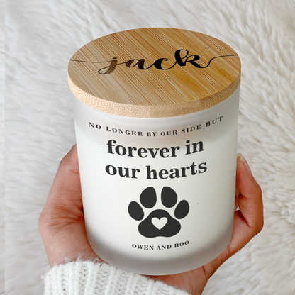 Forever in our hearts Pet Memorial Candle