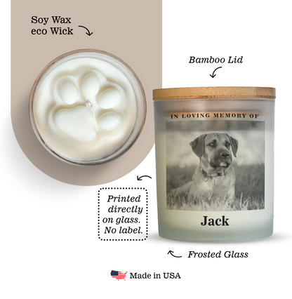 In Loving Memory Pet Memorial Candle