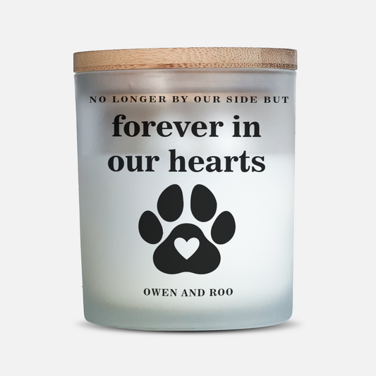 Forever in our hearts Pet Memorial Candle