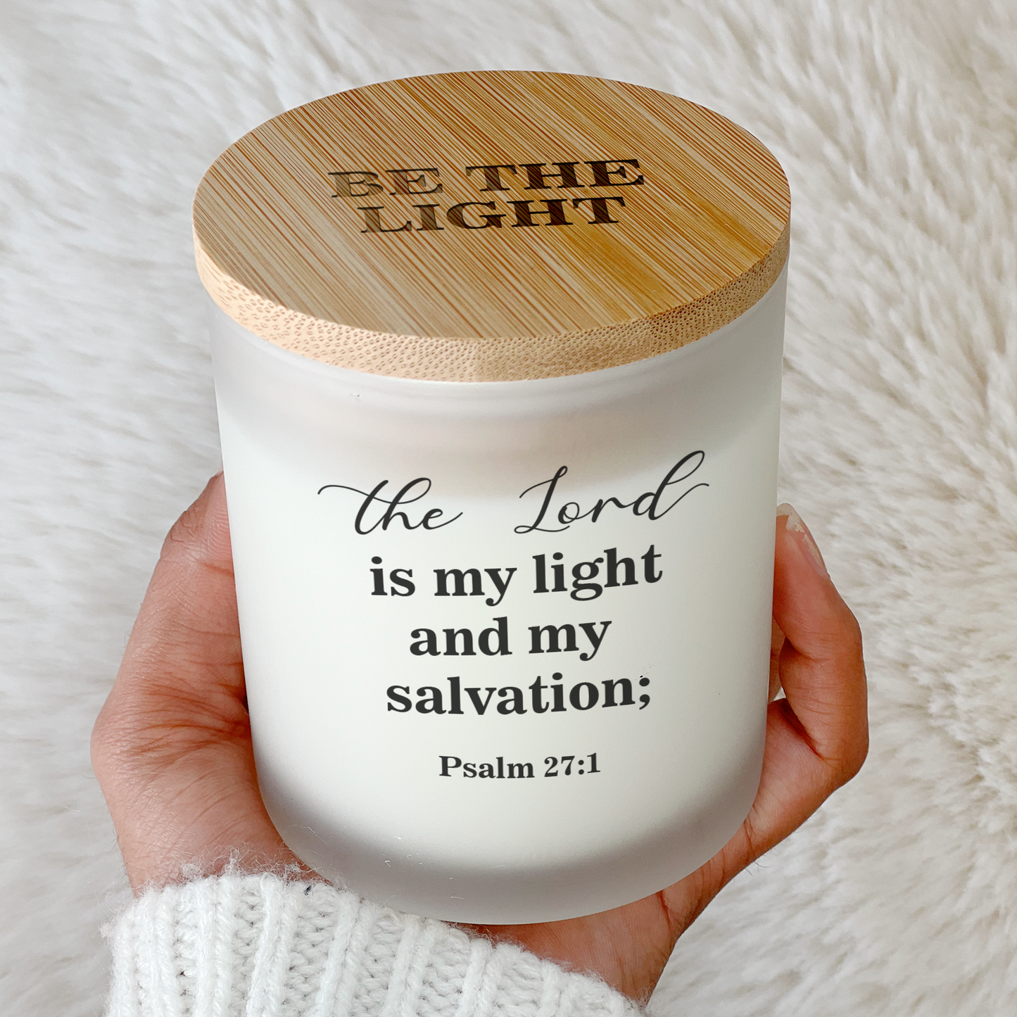 Psalm 27:1 | The Lord is my light and my salvation - Bible Verse Candle