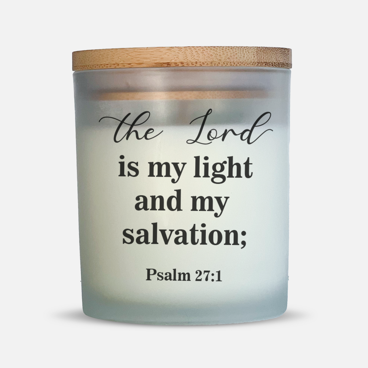 Psalm 27:1 | The Lord is my light and my salvation - Bible Verse Candle