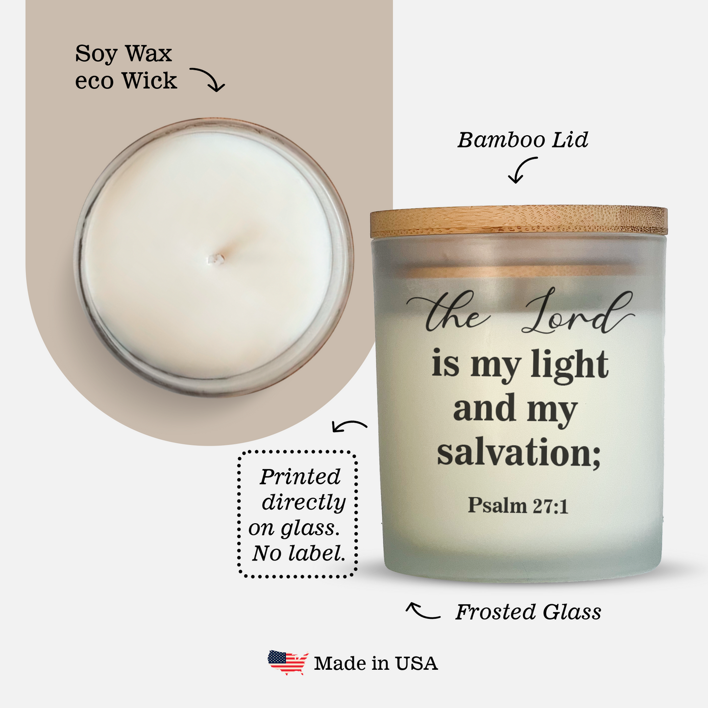 Psalm 27:1 | The Lord is my light and my salvation - Bible Verse Candle