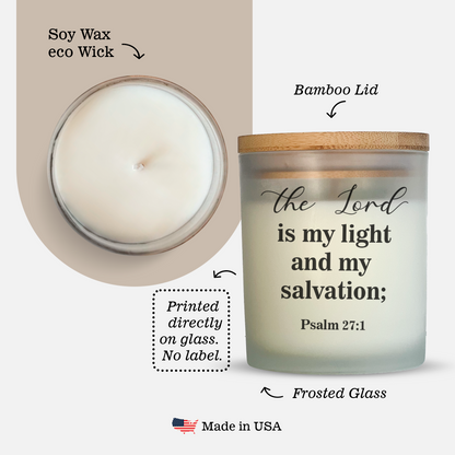 Psalm 27:1 | The Lord is my light and my salvation - Bible Verse Candle