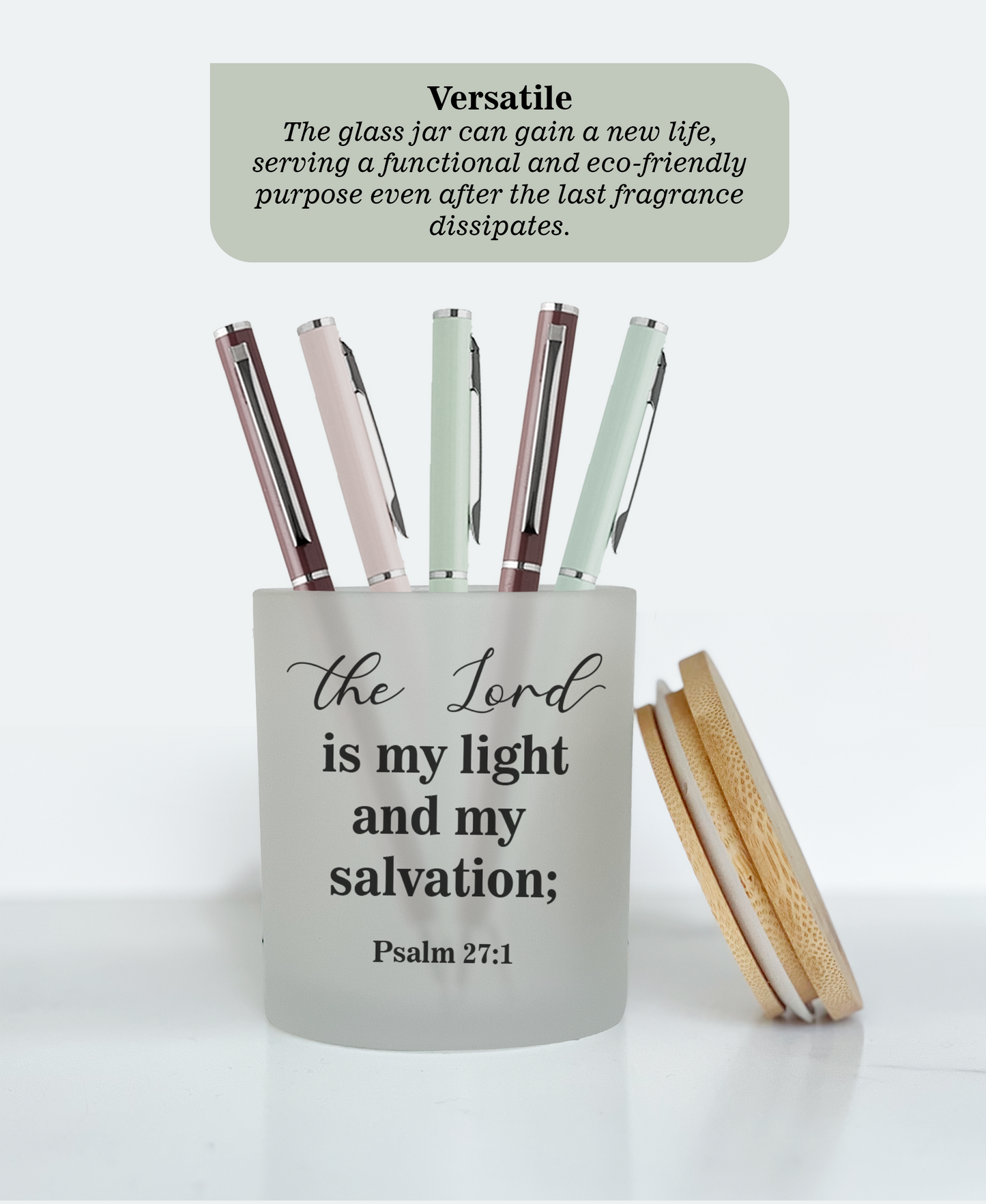 Psalm 27:1 | The Lord is my light and my salvation - Bible Verse Candle