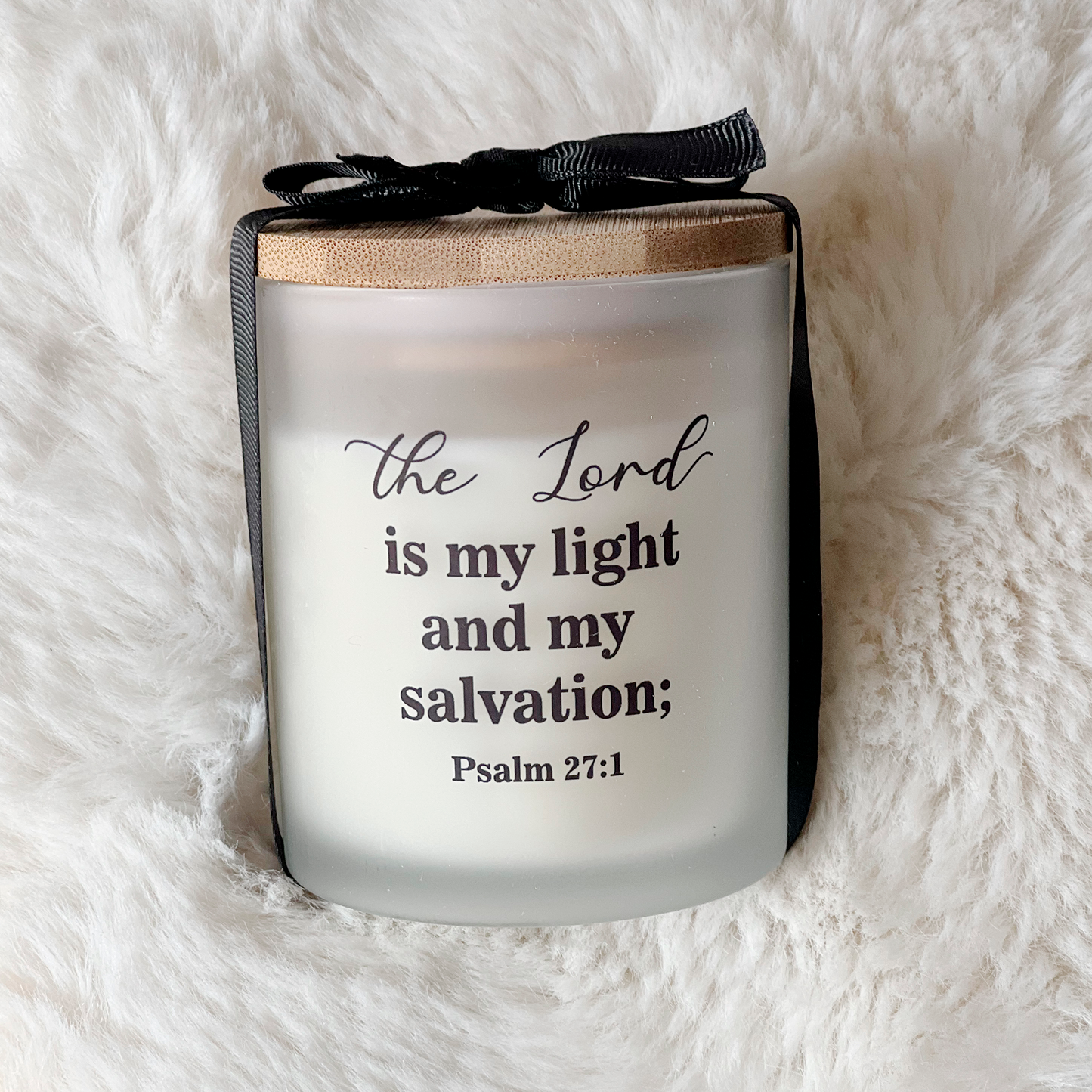 Psalm 27:1 | The Lord is my light and my salvation - Bible Verse Candle