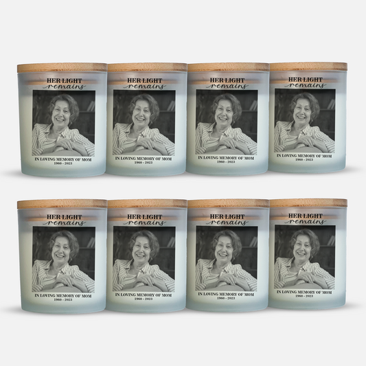 Her/His Light Remains Memorial Candle Favors