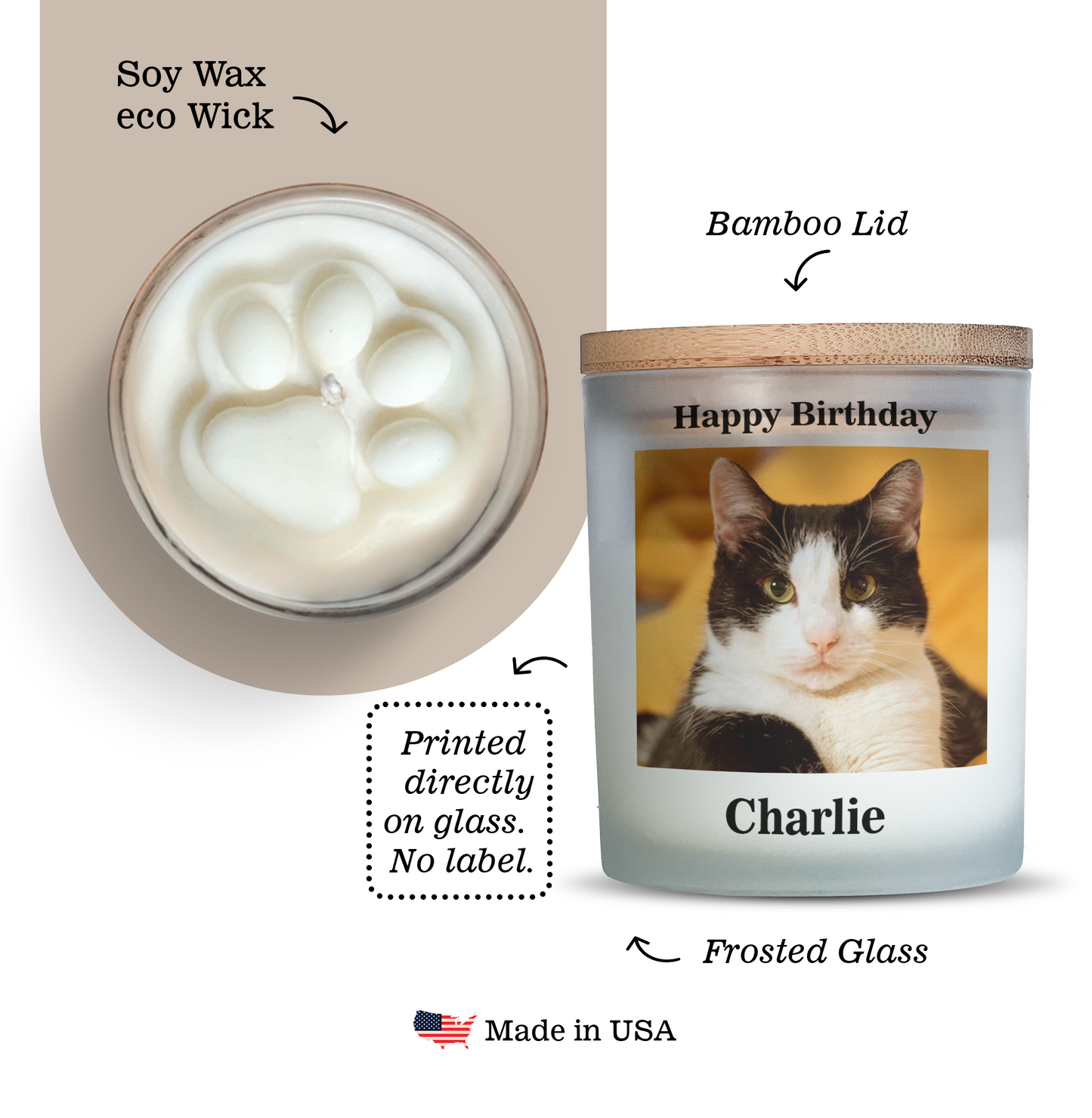 Pet Birthday Photo Candle