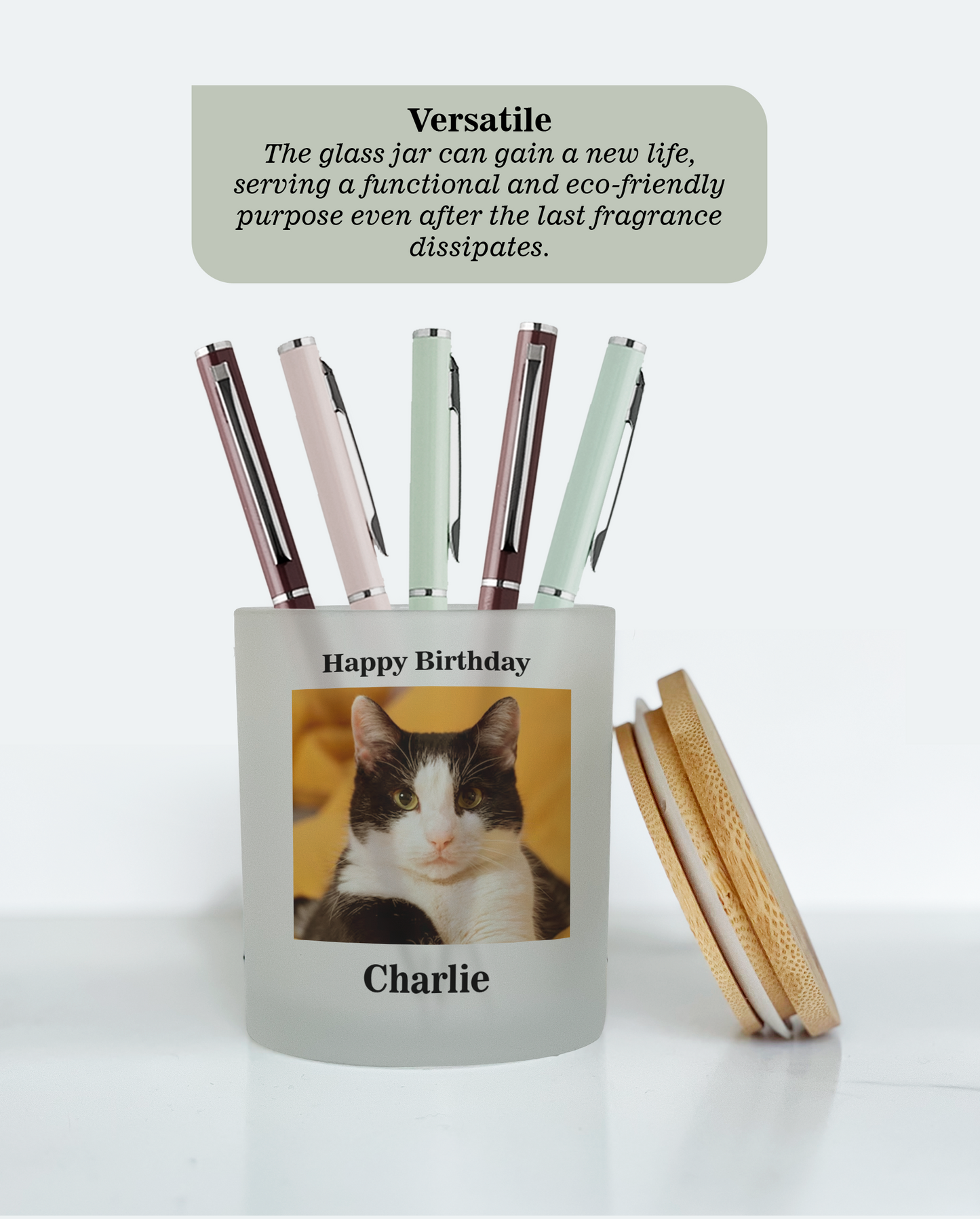 Pet Birthday Photo Candle