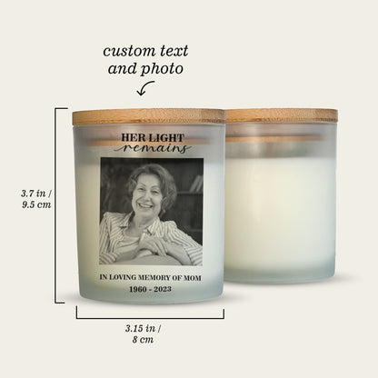 Her/His Light Remains Memorial Candle Favors