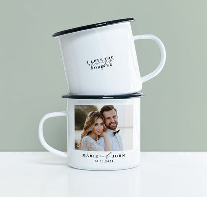 Photo Enamel Camping Mug Gift