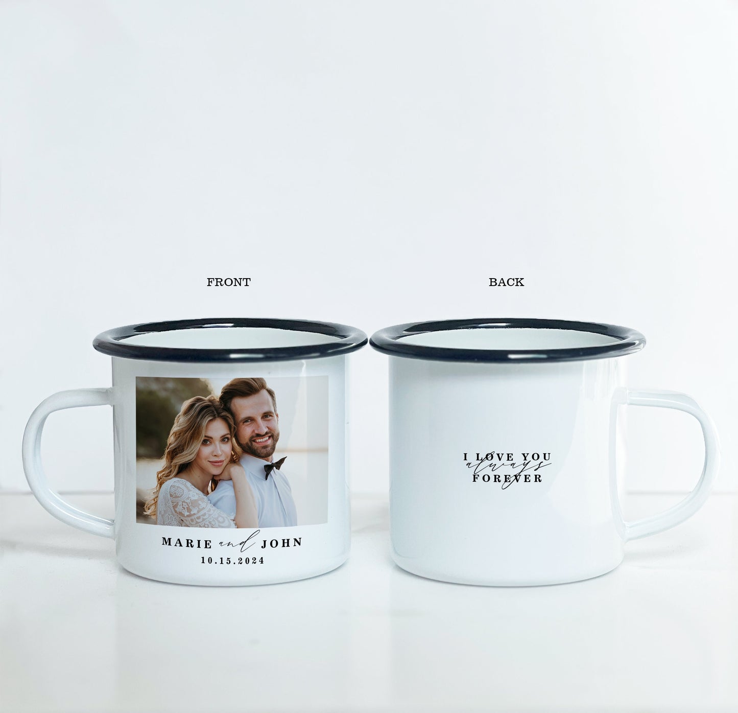 Photo Enamel Camping Mug Gift