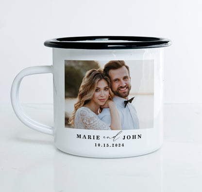 Photo Enamel Camping Mug Gift