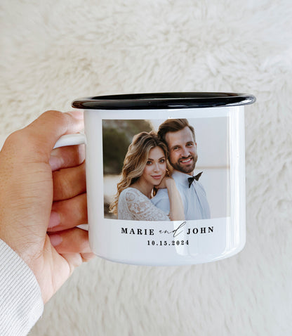 Photo Enamel Camping Mug Gift