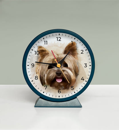 Custom Whatercolor Pet Photo Alarm Clock