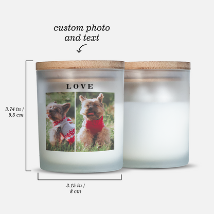 Pet Photo Collage Candle