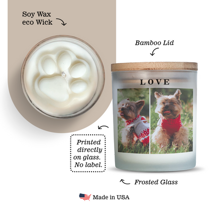 Pet Photo Collage Candle