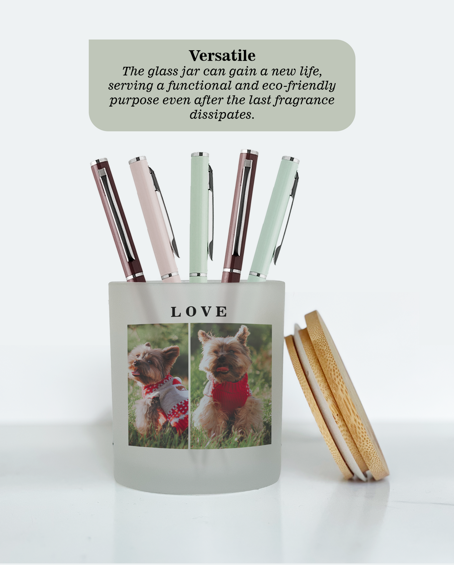 Pet Photo Collage Candle