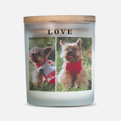 Pet Photo Collage Candle